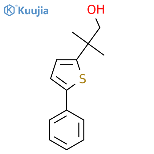 2-methyl-2-(5-phenylthiophen-2-yl)propan-1-ol structure
