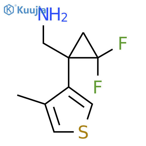 2,2-difluoro-1-(4-methylthiophen-3-yl)cyclopropylmethanamine structure