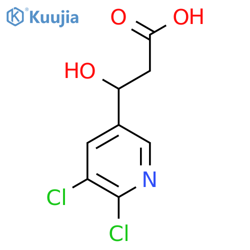 3-(5,6-dichloropyridin-3-yl)-3-hydroxypropanoic acid structure