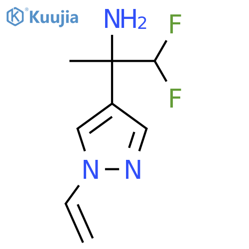 2-(1-ethenyl-1H-pyrazol-4-yl)-1,1-difluoropropan-2-amine structure