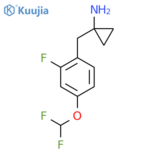 1-{4-(difluoromethoxy)-2-fluorophenylmethyl}cyclopropan-1-amine structure