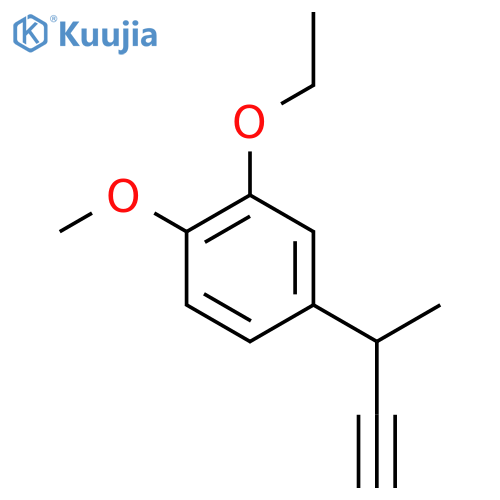 4-(but-3-yn-2-yl)-2-ethoxy-1-methoxybenzene structure