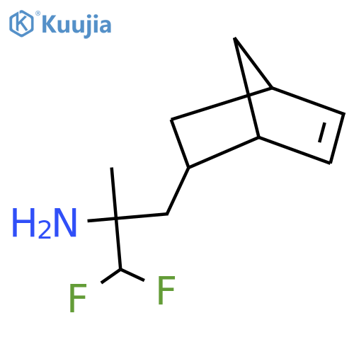 3-{bicyclo2.2.1hept-5-en-2-yl}-1,1-difluoro-2-methylpropan-2-amine structure