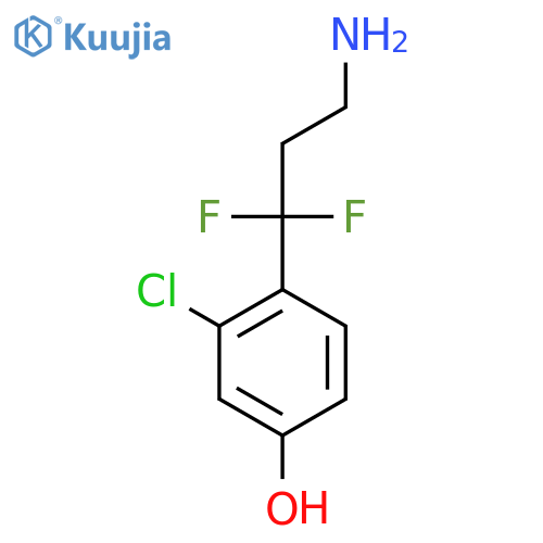4-(3-Amino-1,1-difluoropropyl)-3-chlorophenol structure