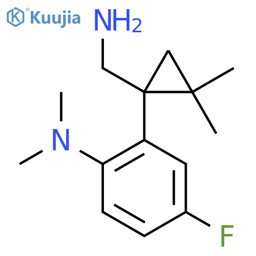 2-1-(aminomethyl)-2,2-dimethylcyclopropyl-4-fluoro-N,N-dimethylaniline structure