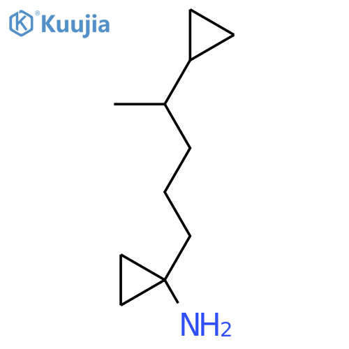 1-(4-cyclopropylpentyl)cyclopropan-1-amine structure
