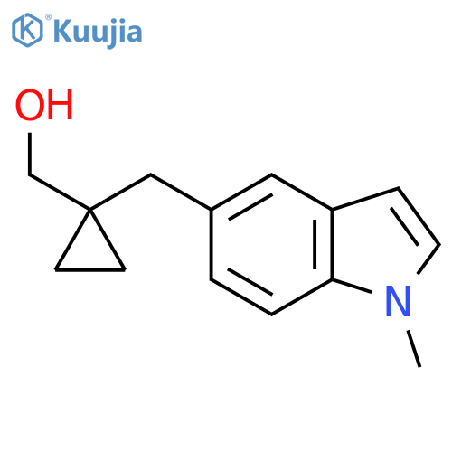 {1-(1-methyl-1H-indol-5-yl)methylcyclopropyl}methanol structure