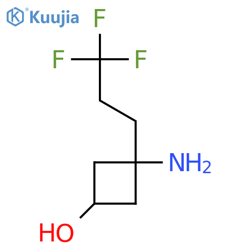 3-amino-3-(3,3,3-trifluoropropyl)cyclobutan-1-ol structure