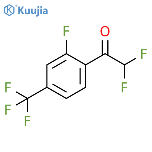 2,2-difluoro-1-2-fluoro-4-(trifluoromethyl)phenylethan-1-one structure