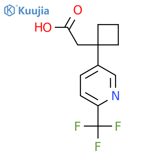 2-{1-6-(trifluoromethyl)pyridin-3-ylcyclobutyl}acetic acid structure