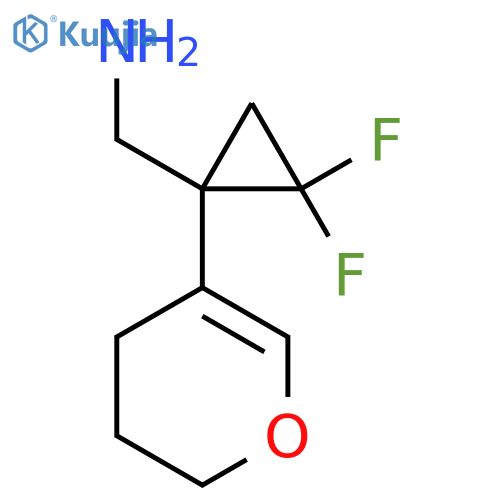 1-(3,4-dihydro-2H-pyran-5-yl)-2,2-difluorocyclopropylmethanamine structure