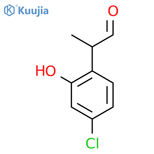 2-(4-chloro-2-hydroxyphenyl)propanal structure