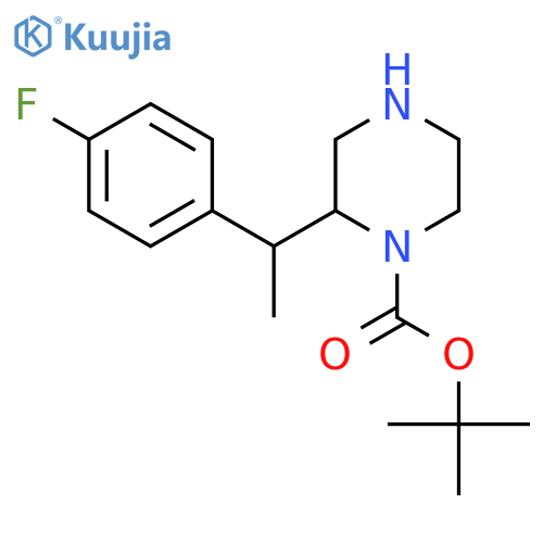 tert-butyl 2-1-(4-fluorophenyl)ethylpiperazine-1-carboxylate structure