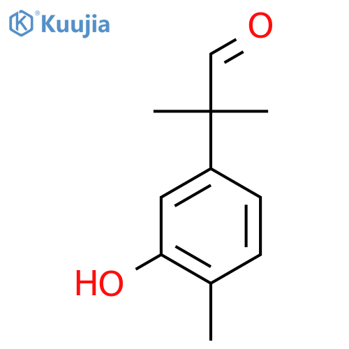 2-(3-hydroxy-4-methylphenyl)-2-methylpropanal structure