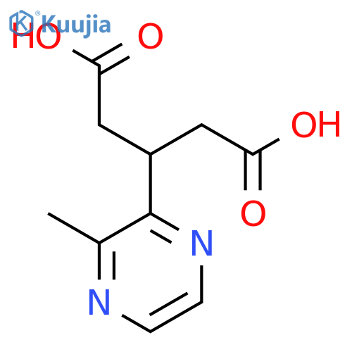 3-(3-methylpyrazin-2-yl)pentanedioic acid structure