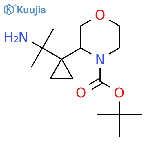 tert-butyl 3-1-(2-aminopropan-2-yl)cyclopropylmorpholine-4-carboxylate structure