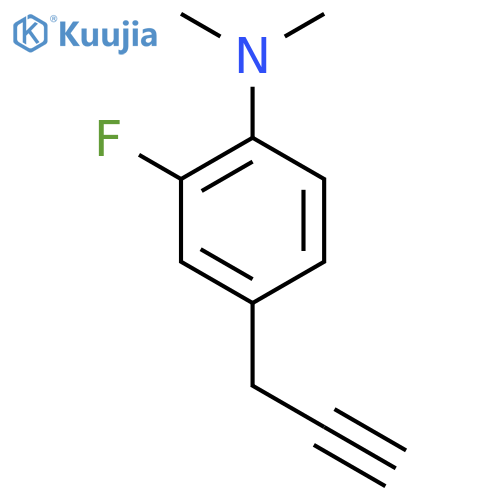 2-fluoro-N,N-dimethyl-4-(prop-2-yn-1-yl)aniline structure