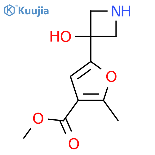 methyl 5-(3-hydroxyazetidin-3-yl)-2-methylfuran-3-carboxylate structure