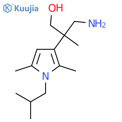 3-amino-2-2,5-dimethyl-1-(2-methylpropyl)-1H-pyrrol-3-yl-2-methylpropan-1-ol structure