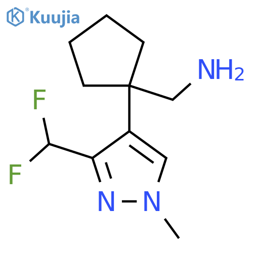 {1-3-(difluoromethyl)-1-methyl-1H-pyrazol-4-ylcyclopentyl}methanamine structure