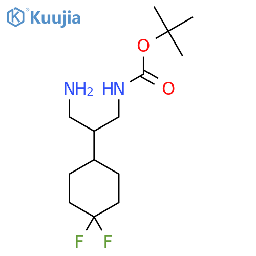 tert-butyl N-3-amino-2-(4,4-difluorocyclohexyl)propylcarbamate structure
