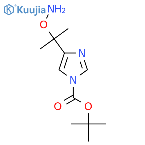 tert-butyl 4-2-(aminooxy)propan-2-yl-1H-imidazole-1-carboxylate structure