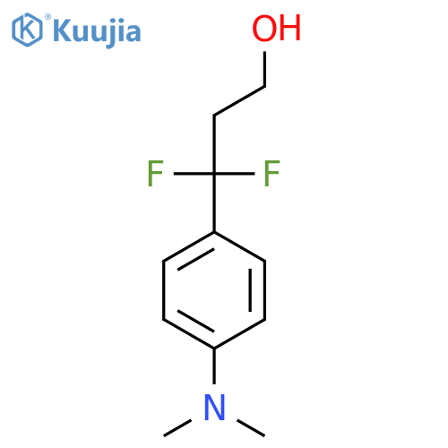 3-4-(dimethylamino)phenyl-3,3-difluoropropan-1-ol structure