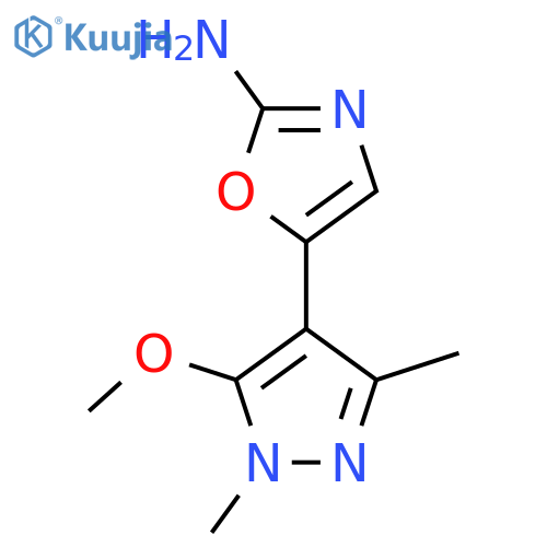 5-(5-methoxy-1,3-dimethyl-1H-pyrazol-4-yl)-1,3-oxazol-2-amine structure