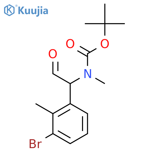 tert-butyl N-[1-(3-bromo-2-methylphenyl)-2-oxoethyl]-N-methylcarbamate structure