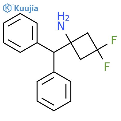 1-(diphenylmethyl)-3,3-difluorocyclobutan-1-amine structure