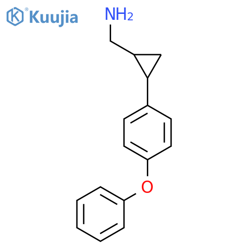 2-(4-phenoxyphenyl)cyclopropylmethanamine structure