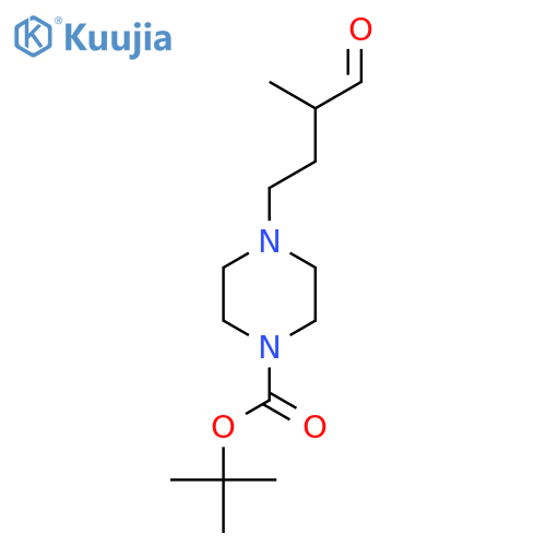 tert-butyl 4-(3-methyl-4-oxobutyl)piperazine-1-carboxylate structure
