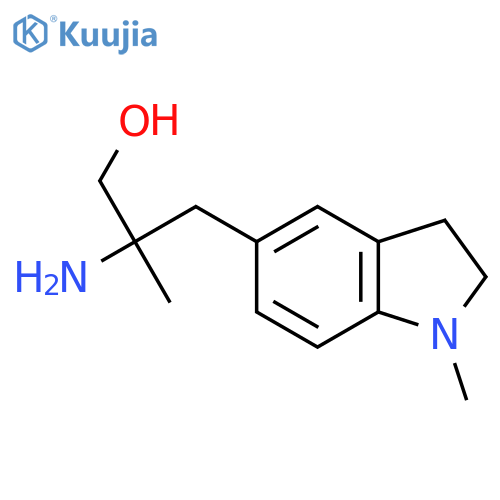 2-amino-2-methyl-3-(1-methyl-2,3-dihydro-1H-indol-5-yl)propan-1-ol structure