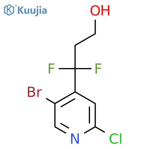 3-(5-bromo-2-chloropyridin-4-yl)-3,3-difluoropropan-1-ol structure