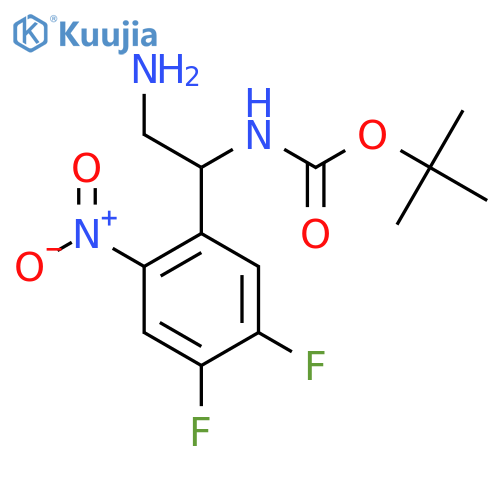 tert-butyl N-2-amino-1-(4,5-difluoro-2-nitrophenyl)ethylcarbamate structure