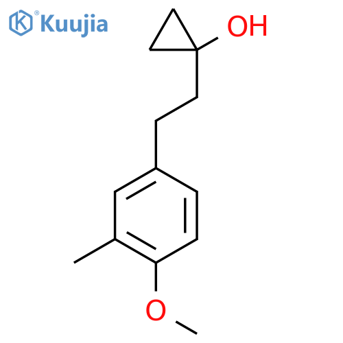 1-2-(4-methoxy-3-methylphenyl)ethylcyclopropan-1-ol structure