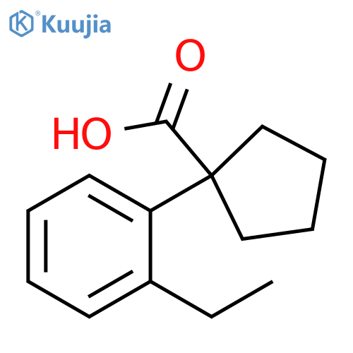 1-(2-ethylphenyl)cyclopentane-1-carboxylic acid structure
