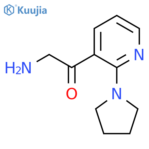 2-amino-1-2-(pyrrolidin-1-yl)pyridin-3-ylethan-1-one structure