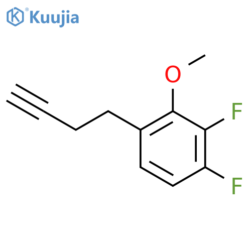 1-(but-3-yn-1-yl)-3,4-difluoro-2-methoxybenzene structure