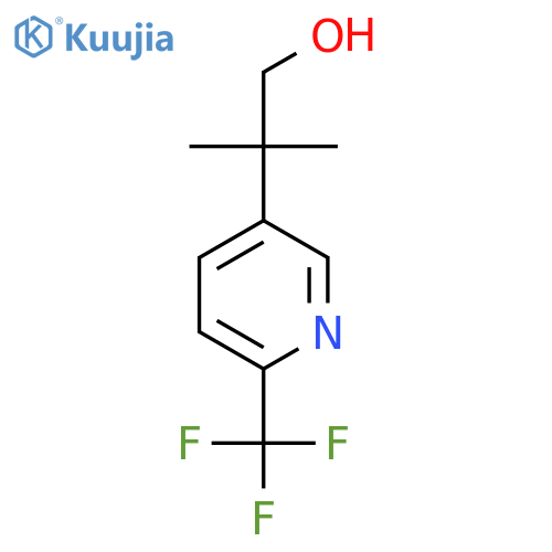 2-methyl-2-6-(trifluoromethyl)pyridin-3-ylpropan-1-ol structure