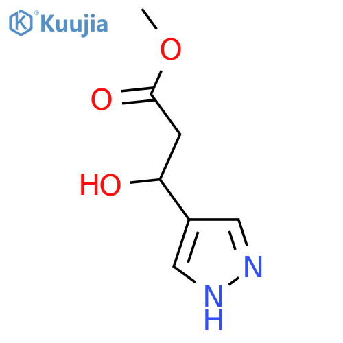 methyl 3-hydroxy-3-(1H-pyrazol-4-yl)propanoate structure