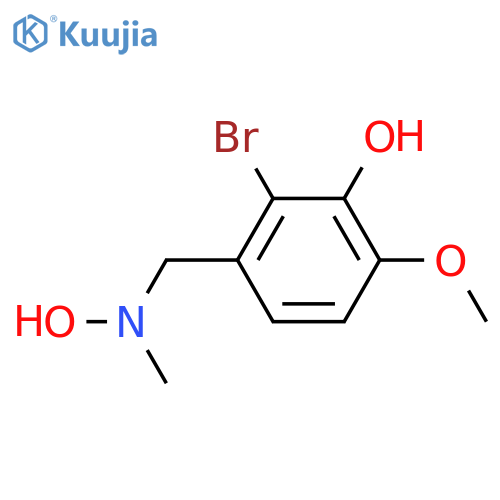 2-bromo-3-{hydroxy(methyl)aminomethyl}-6-methoxyphenol structure