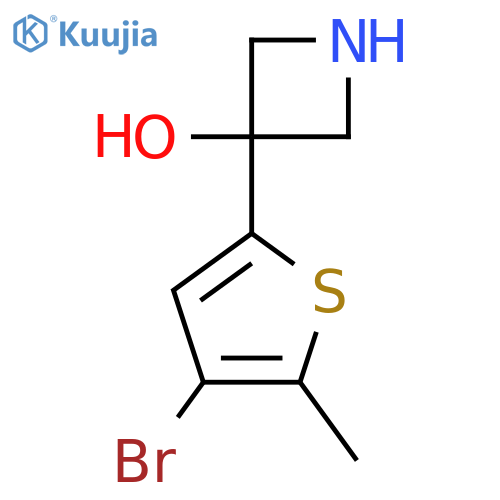 3-(4-bromo-5-methylthiophen-2-yl)azetidin-3-ol structure