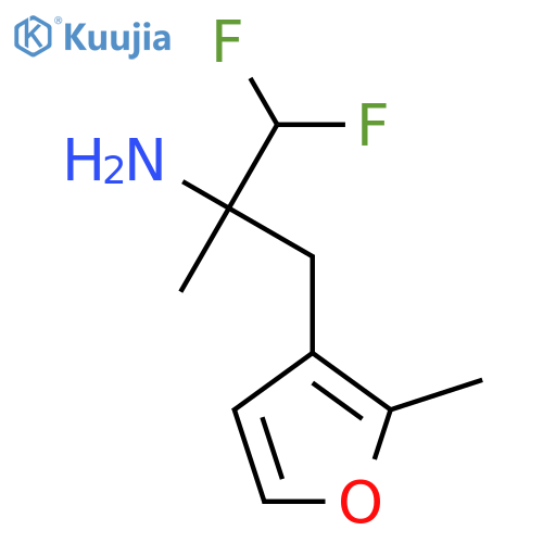 1,1-difluoro-2-methyl-3-(2-methylfuran-3-yl)propan-2-amine structure