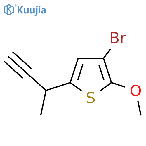 3-Bromo-5-(but-3-yn-2-yl)-2-methoxythiophene structure