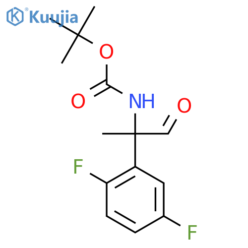 tert-butyl N-2-(2,5-difluorophenyl)-1-oxopropan-2-ylcarbamate structure