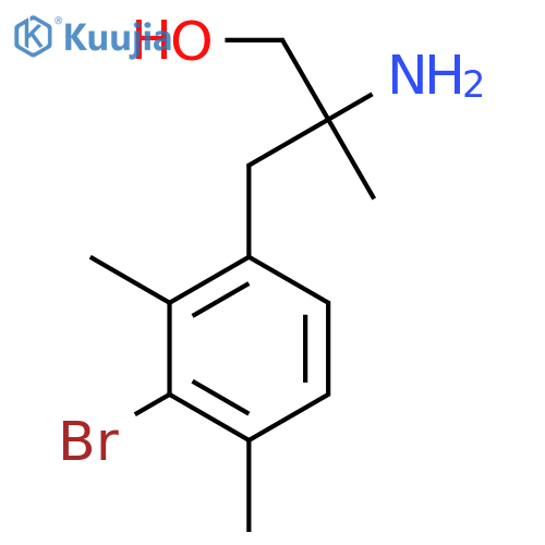2-amino-3-(3-bromo-2,4-dimethylphenyl)-2-methylpropan-1-ol structure