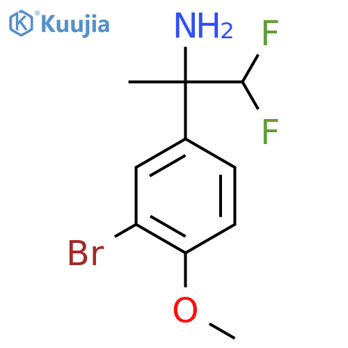 2-(3-bromo-4-methoxyphenyl)-1,1-difluoropropan-2-amine structure