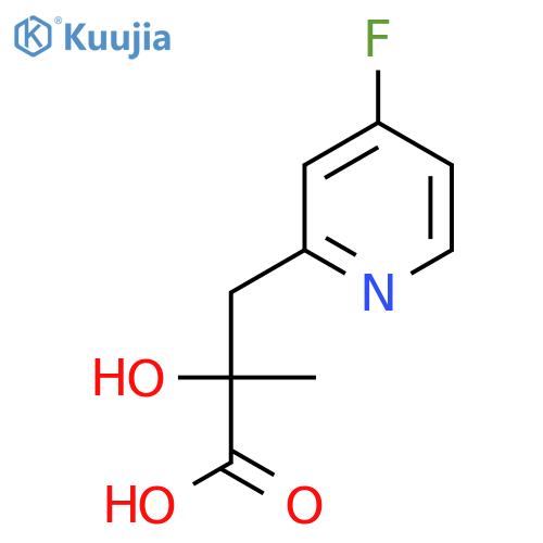 3-(4-fluoropyridin-2-yl)-2-hydroxy-2-methylpropanoic acid structure