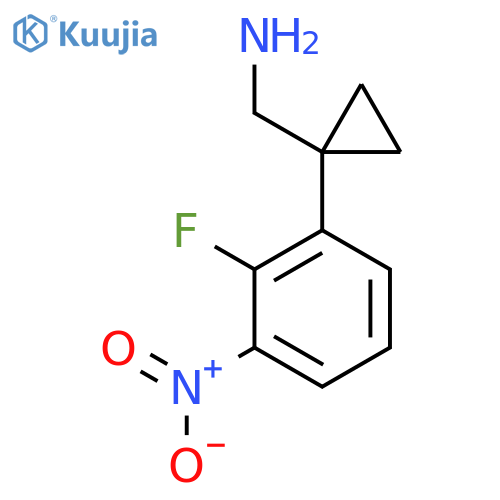 1-(2-fluoro-3-nitrophenyl)cyclopropylmethanamine structure